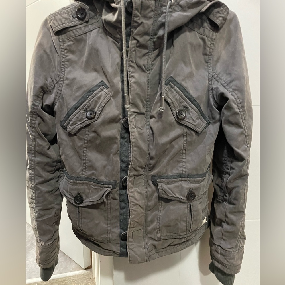 TNA Aritzia green lined platoon jacket